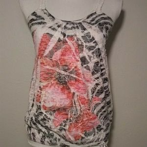 Floral Tank with Lace Straps